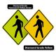 24" Solar Powered Flashing Crosswalk Sign for Safety
